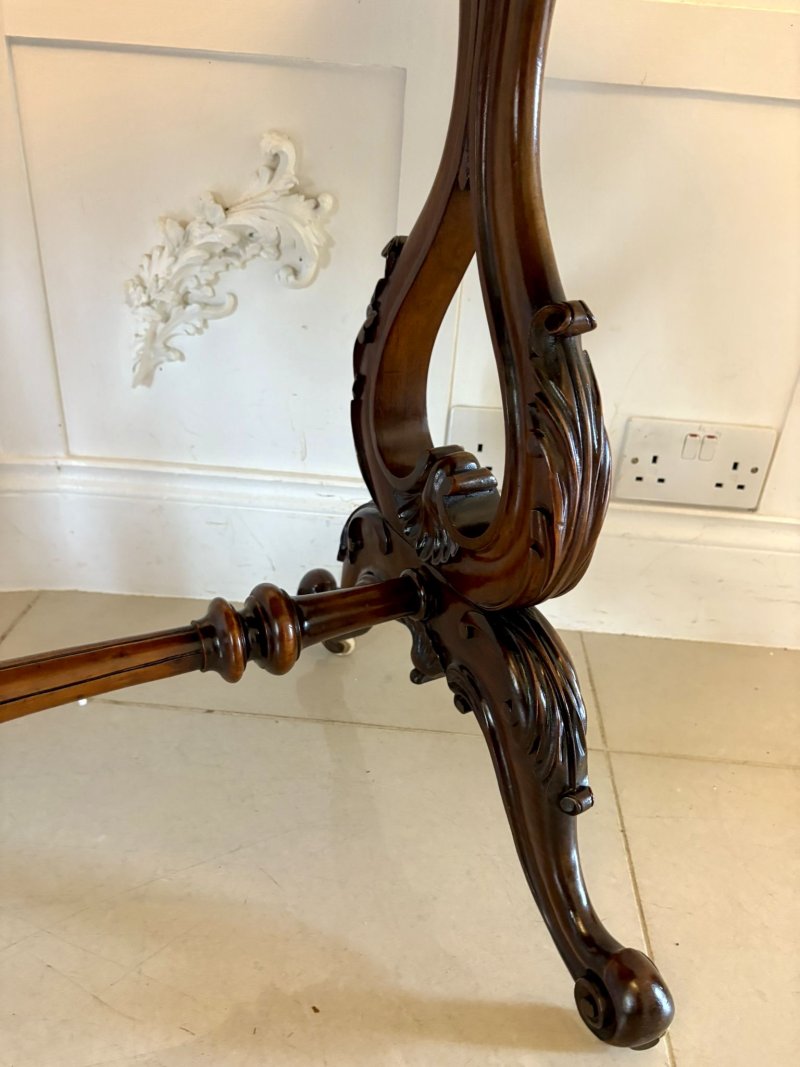 Antique Victorian Outstanding Quality Burr Walnut Centre Table - Image 9